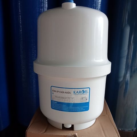 Bình Áp Nhựa Radian KAROFI 4G 10 Lit - Bình Chứa Nước RO Chính Hãng, Tặng Kèm Van Bình Áp, Siêu Bền, Dùng Cho Máy Lọc Nước