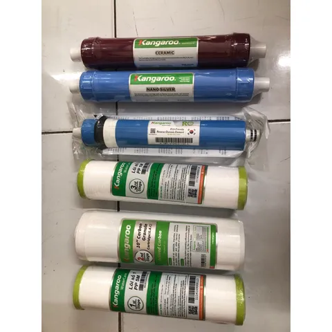 Bộ 6 Lõi Lọc KANGAROO Chính Hãng - Thay Thế Máy Lọc Nước RO, Đảm Bảo Sạch Sẽ An Toàn Cho Gia Đình