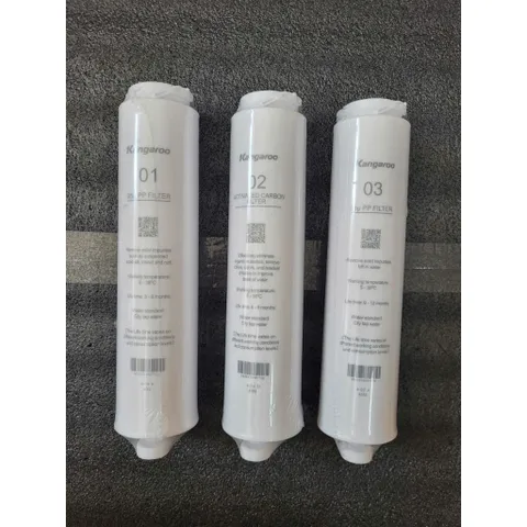 Combo 3 Lõi Lọc Nước Đúc 123 Kangaroo KG400HU - Hàng Chính Hãng, Thay Thế Cho Máy Lọc Nước, An Toàn Cho Sức Khỏe