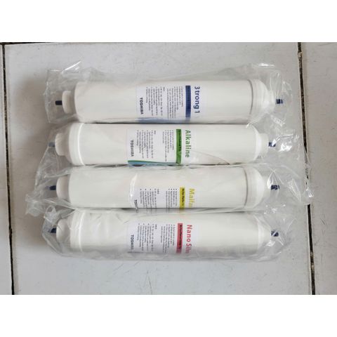 Bộ 4 Lõi Lọc Nước RO Toshiba - Hàng Chính Hãng, Cung Cấp Khoáng Chất, Thay Thế Máy Lọc Nước Nóng Lạnh, Tốt Cho Sức Khỏe
