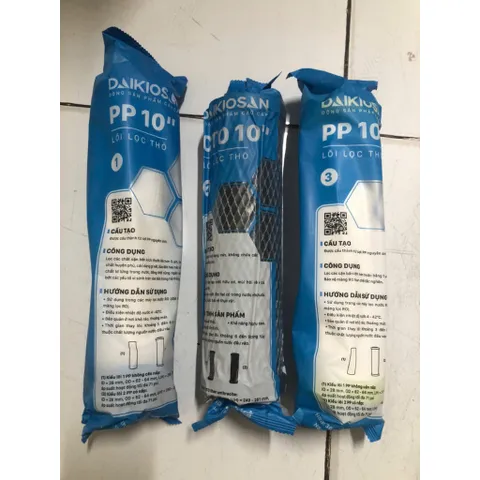 Combo 3 Lõi Lọc Nước Daikiosan Chính Hãng - Lõi Lọc RO PP 5 Micron, CTO Than Nén, PP 1 Micron - Thiết Bị Gia Đình Bảo Vệ Sức Khỏe