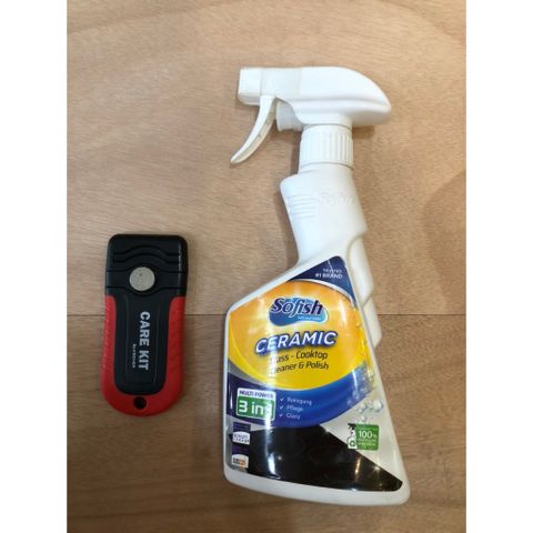 Bộ sản phẩm vệ sinh bếp từ DAOCare Kit và xịt tẩy dầu mỡ SOFISH CERAMIC 500ML - Dễ dàng làm sạch mọi vết bẩn cứng đầu