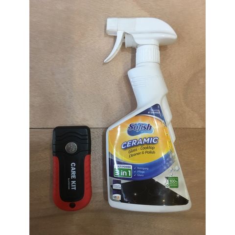 Bộ sản phẩm vệ sinh bếp từ DAOCare Kit và xịt tẩy dầu mỡ SOFISH CERAMIC 500ML - Dễ dàng làm sạch mọi vết bẩn cứng đầu