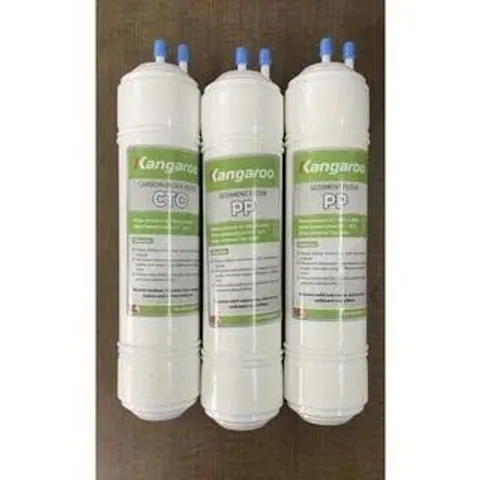 Bộ 3 Lõi Lọc 123 Kangaroo Chính Hãng - Bộ Lõi Sediment & Carbon Cho Máy Nóng Lạnh KG61A3 - Hiệu Quả Lọc Nước Tối Ưu