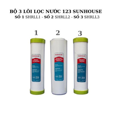 Lõi Lọc Nước 123 SUNHOUSE - Lõi Lọc Thô Chính Hãng Bảo Vệ Màng RO - Loại Bỏ Tạp Chất & Kim Loại Nặng