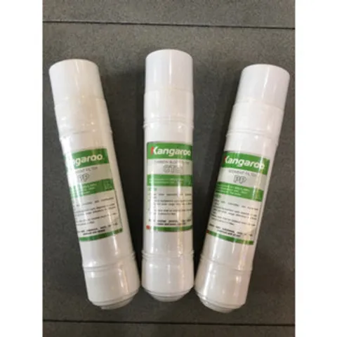 Bộ 3 Lõi Lọc 123 Kangaroo Chính Hãng - Bộ Lõi Sediment & Carbon Cho Máy Nóng Lạnh KG61A3 - Hiệu Quả Lọc Nước Tối Ưu