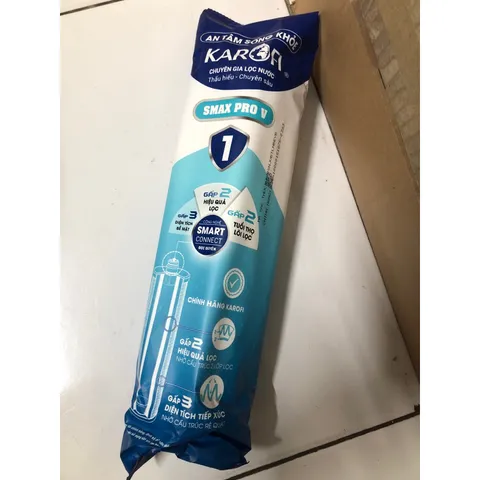 Lõi Lọc SMAX PRO V1 - Karofi Chính Hãng, Lõi Lọc Thô Cao Cấp cho Model KAQ-X16, KAD-D528, Hiệu Quả Lọc Cao 12 Tháng