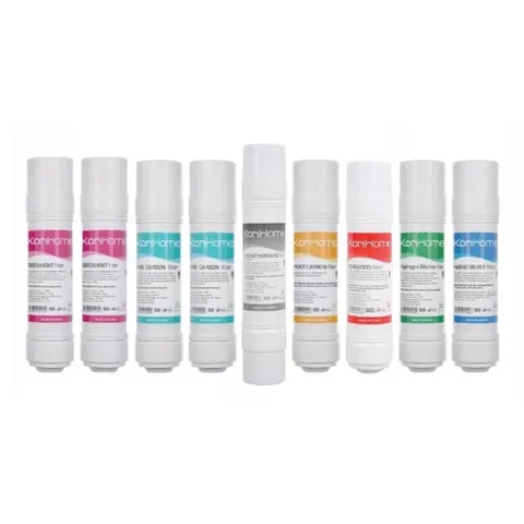 Combo 9 Lõi Lọc Nước KORIHOME Chính Hãng - Thay Thế Lõi Cho WPK-915, WPK-910 (RO, Sediment, Pre Carbon, Hydrogen, Infrared, Nano Silver)