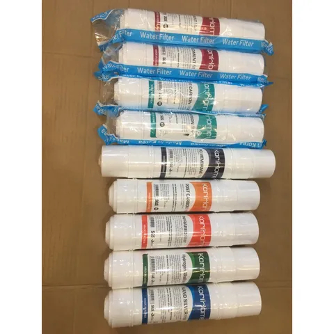 Combo 9 Lõi Lọc Nước KORIHOME Chính Hãng - Thay Thế Lõi Cho WPK-915, WPK-910 (RO, Sediment, Pre Carbon, Hydrogen, Infrared, Nano Silver)