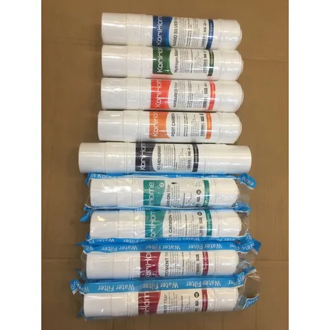 Combo 9 Lõi Lọc Nước KORIHOME Chính Hãng - Thay Thế Lõi Cho WPK-915, WPK-910 (RO, Sediment, Pre Carbon, Hydrogen, Infrared, Nano Silver)