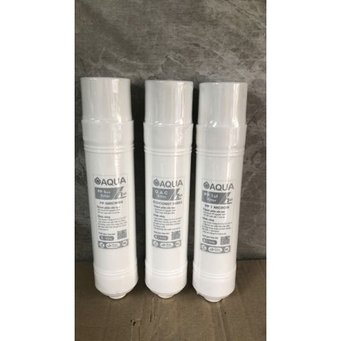Bộ 3 Lõi Lọc Nước Nhanh 123 AQUA - Lõi Đúc Bảo Vệ Màng RO, Lọc Thô - Thay Thế cho Máy Lọc Nước Sunhouse, Mutosi, Aqua