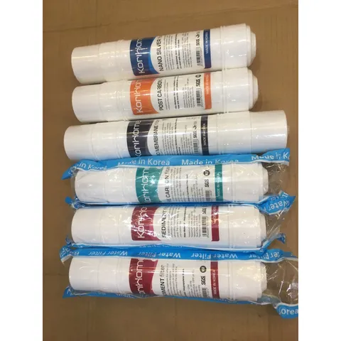 Bộ 6 Lõi Lọc Nước KORIHOME Chính Hãng - Made in Korea (SIDIMENT, PRE CARBON, RO, POST CARBON, NANO SILVER) Thay Thế Cho Máy Lọc Nước