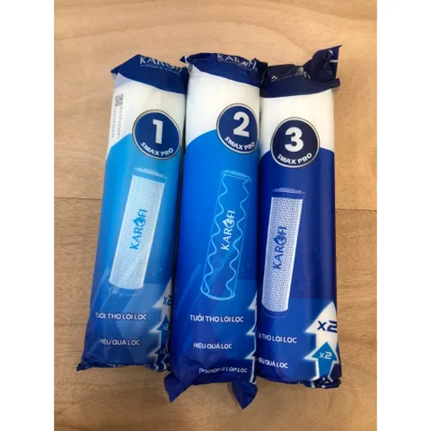 Lõi Lọc Nước KAROFI 123 SMAX PRO - Hàng Chính Hãng, Hiệu Quả Nâng Cao, Dùng Cho Máy Lọc Nước RO 12 Tháng