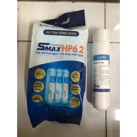 Combo 2 Sản Phẩm Lõi Lọc KAROFI Smax HP 6.2 + Lõi Mineral Plus - Chính Hãng, Thay Thế Cho Máy Lọc Nước Karofi