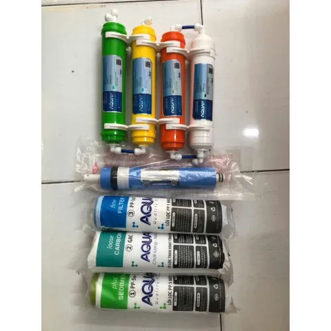 Bộ 8 Lõi Lọc Nước AQUA 12345678 - Hàng Chính Hãng, Lọc Sạch Vi Khuẩn & Cung Cấp Khoáng Chất Tự Nhiên