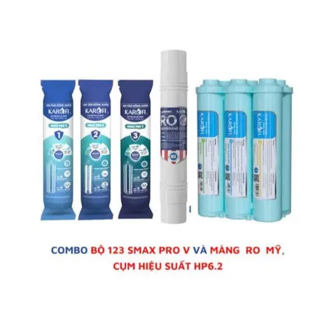 Combo 10 Lõi Lọc KAROFI - Lõi SMAX PRO V, Màng RO Made in USA, Thiết Bị Lọc Nước RO Chất Lượng Cao, Thay Thế Dễ Dàng