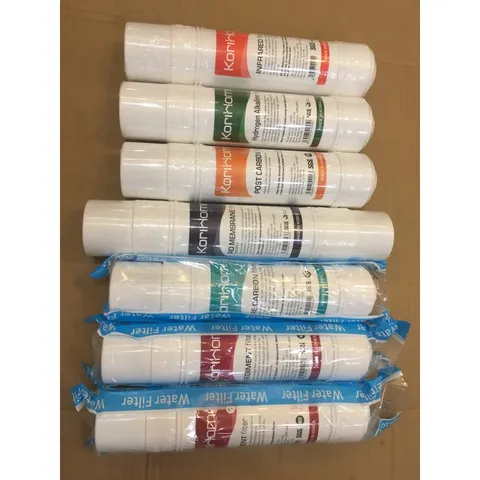 Bộ 7 Lõi Lọc Nước KORIHOME Chính Hãng - Đổi Thay Cho Máy Lọc Nước, Bao Gồm Sediment, Pre Carbon, RO, Post Carbon, Hydrogen, Infrared