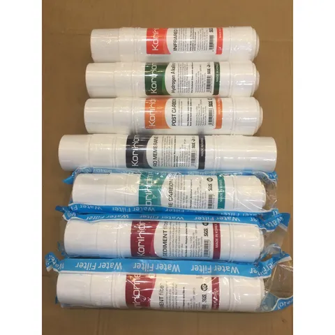Bộ 7 Lõi Lọc Nước KORIHOME Chính Hãng - Đổi Thay Cho Máy Lọc Nước, Bao Gồm Sediment, Pre Carbon, RO, Post Carbon, Hydrogen, Infrared