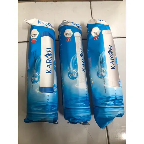 Bộ 3 Lõi Lọc 123 Karofi Chính Hãng - Thay Thế Máy Lọc Nước OP1310, SS038 - Lọc 5 và 1 Micron, Khử Clo, Độc Hại