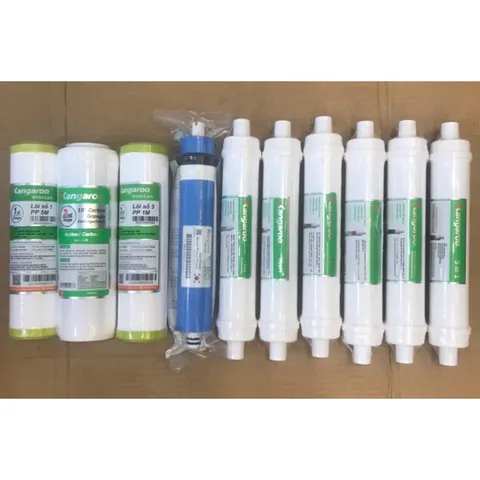 Bộ 10 Lõi Lọc Nước Kangaroo Hydrogen Chính Hãng - Loại Bỏ Tạp Chất, Kim Loại Nặng, Vi Khuẩn - Nguồn Nước Sạch An Toàn