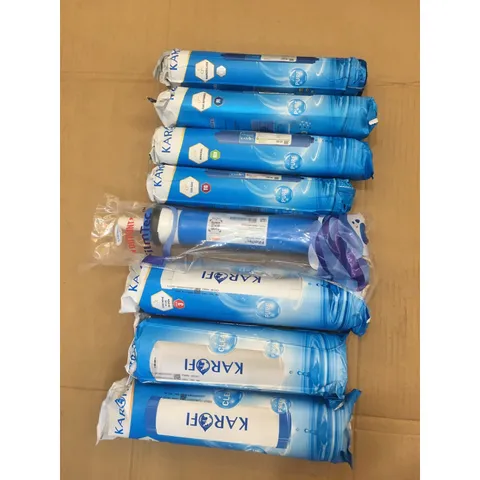 Bộ 8 Lõi Lọc Nước Karofi Chính Hãng - Dùng Thay Thế Máy RO, Bao Gồm Màng Lọc RO, Than Hoạt Tính, Khoáng MINERAL và NANO SILVER