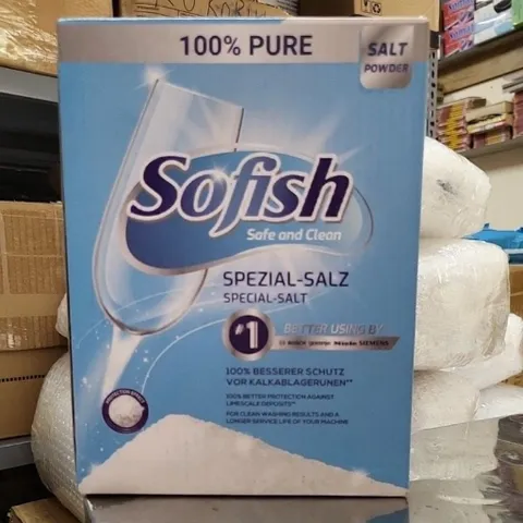 Muối Rửa Bát Sofish Hộp 1KG Chính Hãng - Giải Pháp Tối Ưu Cho Máy Rửa Chén Bosch, Teka, Malloca và Nhiều Thương Hiệu Khác