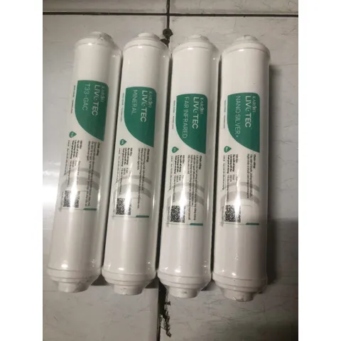 Bộ 4 Lõi Lọc Nước Livotec Karofi - T33-GAC, MINERAL, FAR INFRARED, NANO SILVER - Bổ Sung Khoáng Chất Thiết Yếu Cho Nước Uống Ngon Hơn