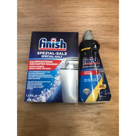 Bộ Sản Phẩm Finish - Muối Rửa 1.2KG & Nước Làm Bóng 400ML Chính Hãng, Bảo Vệ Máy Rửa Bát, Rạng Rỡ Đồ Dùng Nhà Bếp
