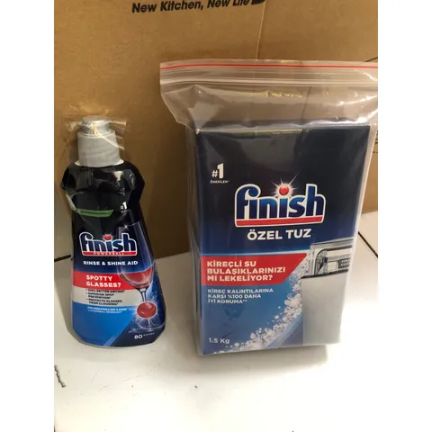 Bộ Sản Phẩm Finish - Muối Rửa 1.2KG & Nước Làm Bóng 400ML Chính Hãng, Bảo Vệ Máy Rửa Bát, Rạng Rỡ Đồ Dùng Nhà Bếp