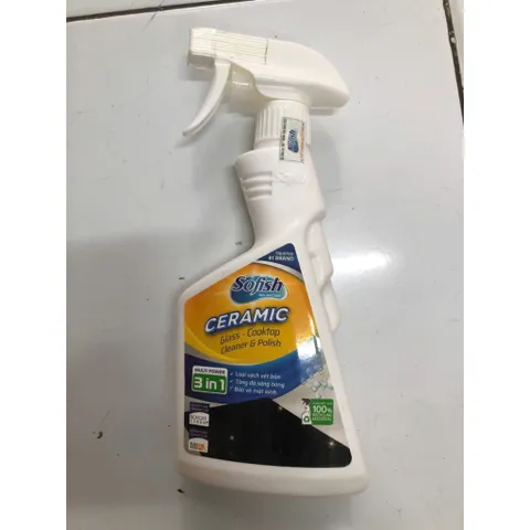 Dao Vệ Sinh & Chai Xịt Tẩy Dầu Mỡ Sofish Ceramic 500ml - Sản Phẩm Đặc Biệt Vệ Sinh Bếp Từ, Bếp Điện, Mặt Kính Hiệu Quả