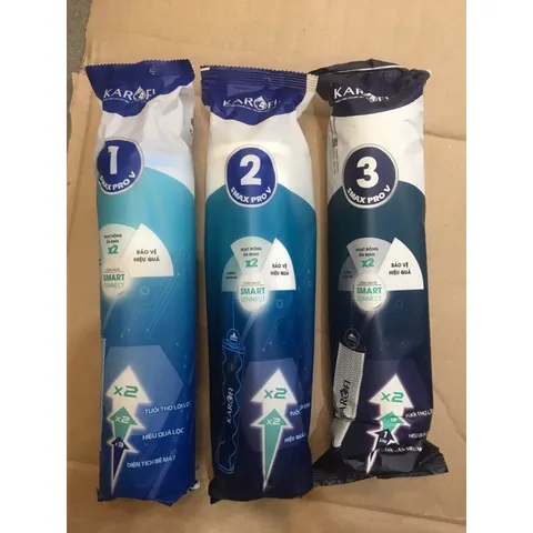 Combo 3 Lõi Lọc Chính Hãng KAROFI SMAX PRO V cho Máy KAD-L56, D36S, D66S, D528, U96 - Công Nghệ Smart Connect, Hiệu Quả Lọc Ưu Việt