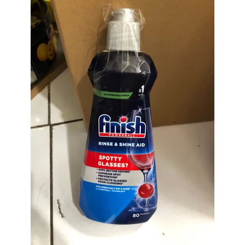 Nước làm bóng Finish 400ML - Hàng chính hãng, an toàn cho sức khỏe, phù hợp với máy rửa chén Bosch, Electrolux - Tăng cường hiệu quả rửa bát
