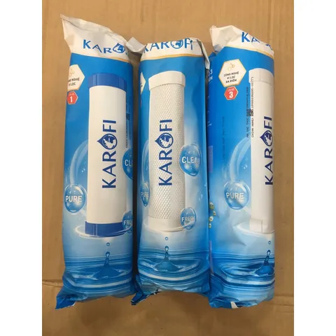 Lõi Lọc 1, 2, 3 Karofi Chính Hãng - Bộ 3 Lõi Thay Thế Cho Máy Lọc Nước OP1310, SS038, U03, U05, U16, U95