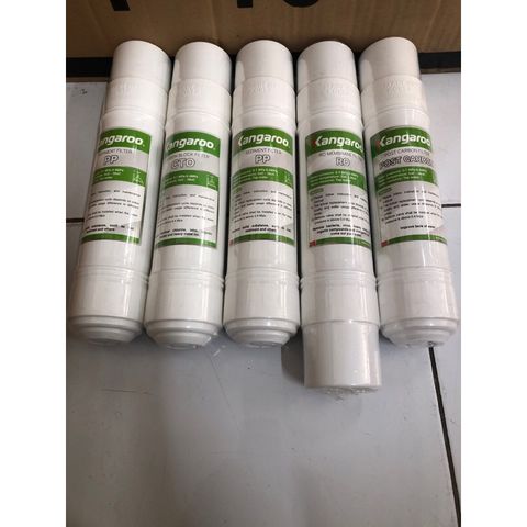 Bộ 5 Lõi Lọc Nước Kangaroo 12345 - Chính Hãng Dùng Cho Máy KG 61A3, KG 62A3, Lọc Nước Tinh Khiết, An Toàn cho Sức Khỏe