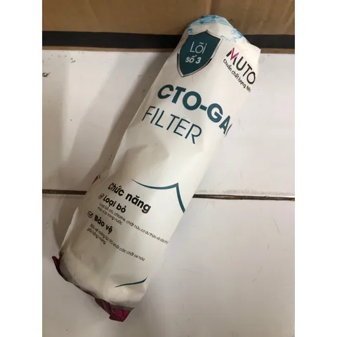 Lõi Lọc Nước MUTOSI CTO-GAC - Lõi Than Nén Chính Hãng - Loại Bỏ Clo và Chất Độc, Bảo Vệ Màng RO