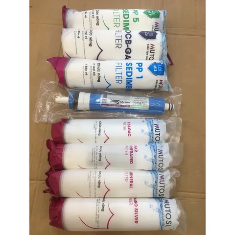 Combo 8 Lõi Lọc Nước MUTOSI 12345678 - Lọc Sạch Vi Khuẩn và Cung Cấp Khoáng Chất - Hàng Chính Hãng Chất Lượng Cao