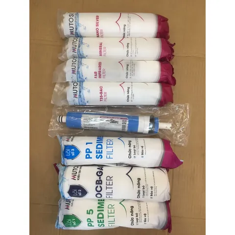 Combo 8 Lõi Lọc Nước MUTOSI 12345678 - Lọc Sạch Vi Khuẩn và Cung Cấp Khoáng Chất - Hàng Chính Hãng Chất Lượng Cao
