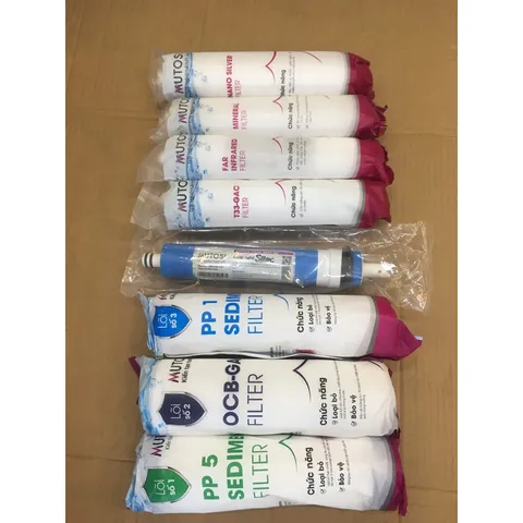 Combo 8 Lõi Lọc Nước MUTOSI 12345678 - Lọc Sạch Vi Khuẩn và Cung Cấp Khoáng Chất - Hàng Chính Hãng Chất Lượng Cao