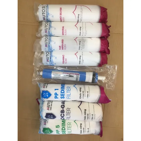 Combo 8 Lõi Lọc Nước MUTOSI 12345678 - Lọc Sạch Vi Khuẩn và Cung Cấp Khoáng Chất - Hàng Chính Hãng Chất Lượng Cao