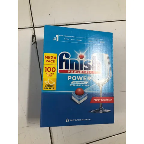 Viên Rửa Bát FINISH Essential 100 Viên - Hàng Chính Hãng Châu Âu, Làm Sạch Mạnh Mẽ, Hương Chanh, An Toàn Cho Đồ Ăn