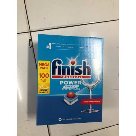 Viên Rửa Bát FINISH Essential 100 Viên - Hàng Chính Hãng Châu Âu, Làm Sạch Mạnh Mẽ, Hương Chanh, An Toàn Cho Đồ Ăn