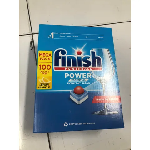 Viên Rửa Bát FINISH Essential 100 Viên - Hàng Chính Hãng Châu Âu, Làm Sạch Mạnh Mẽ, Hương Chanh, An Toàn Cho Đồ Ăn