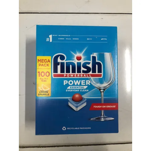 Viên Rửa Bát FINISH Essential 100 Viên - Hàng Chính Hãng Châu Âu, Làm Sạch Mạnh Mẽ, Hương Chanh, An Toàn Cho Đồ Ăn