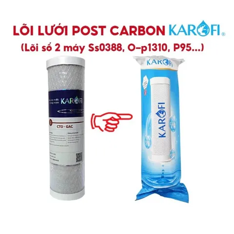 Lõi Lọc KAROFI SMAX DUO3 - POST CARBON Chính Hãng, Thay Thế Cho Máy Lọc Nước OP1310, SS038, U03, U05, U16, D52, X39