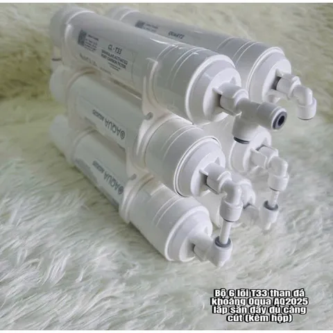 Bộ 6 Lõi Lọc Nước AQUA Chính Hãng - Thay Thế Cho Máy Lọc RO, Nâng Cao Chất Lượng Nước Uống, Lõi Lọc Than Hoạt Tính