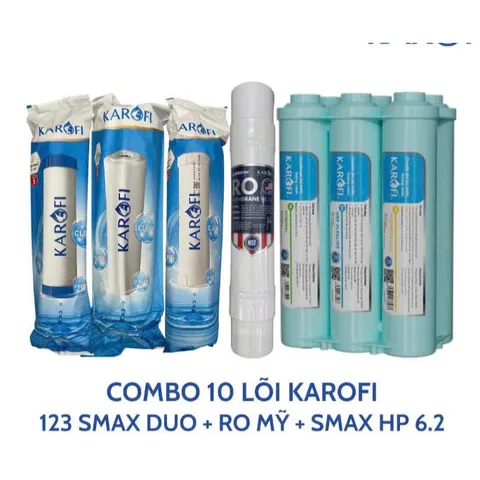 Combo 10 Lõi Lọc Nước KAROFI Chính Hãng cho Máy Nóng Lạnh KAD-D50, M228 - Lọc Nước An Toàn và Hiệu Quả