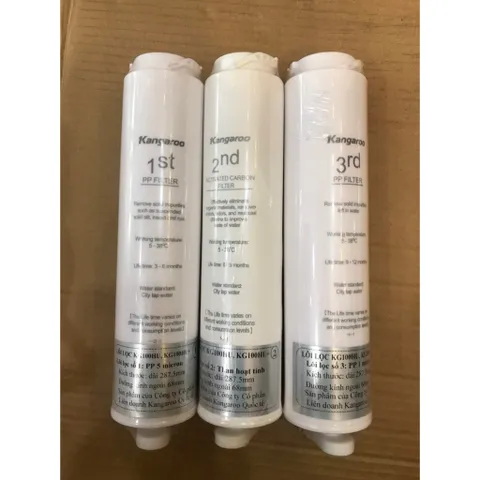 Lõi Lọc Đúc Kangaroo 12345 - Hàng Chính Hãng Thay Thế Cho Máy Để Bàn Kangaroo Hydrogen Ion Kiềm Model KG100HU, KG100EED, KG100MED