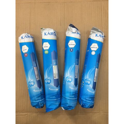 Bộ 4 Lõi Lọc Khoáng Karofi 5678 Chính Hãng - GAC-T33, Mineral, FAR Hồng Ngoại, NANO Silver - Thay Thế Sau 12 Tháng Sử Dụng