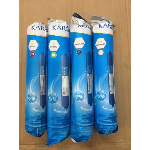 Bộ 4 Lõi Lọc Khoáng Karofi 5678 Chính Hãng - GAC-T33, Mineral, FAR Hồng Ngoại, NANO Silver - Thay Thế Sau 12 Tháng Sử Dụng