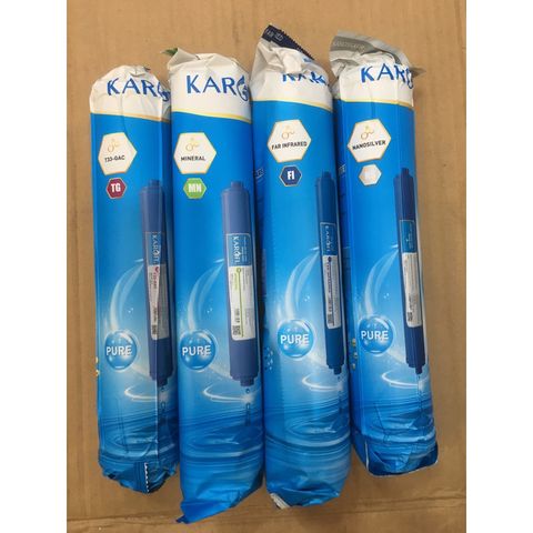 Bộ 4 Lõi Lọc Khoáng Karofi 5678 Chính Hãng - GAC-T33, Mineral, FAR Hồng Ngoại, NANO Silver - Thay Thế Sau 12 Tháng Sử Dụng